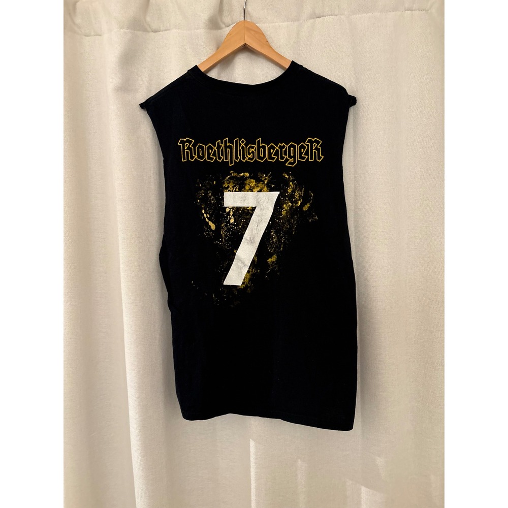 Ben Roethlisberger Pittsburgh Steelers Big Ben Muscle Tee Shirt Black Large